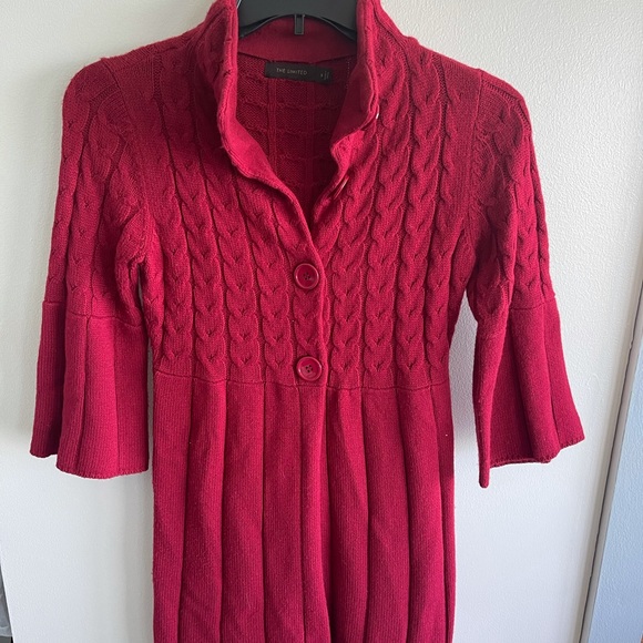 The Limited Cherry Red Long Cardigan - Picture 1 of 3